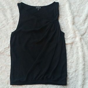 Gorgeous black Express top with twist shoulder